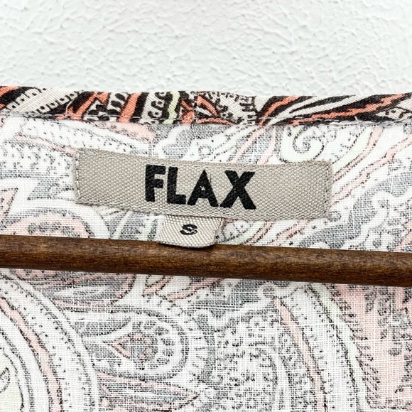 EUC Paisley FLAX Linen I Am Legendary Top Small - Picture 6 of 7